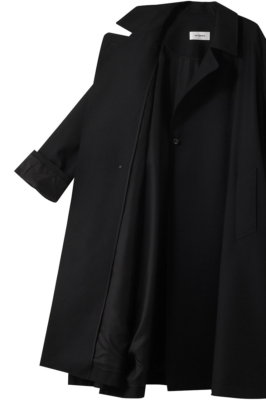 リラクス RERACS ウール トレンチ コート ブラック 美品THE RERACS(ザ・リラクス) THE LOOSE CHESTERCOAT 定価20