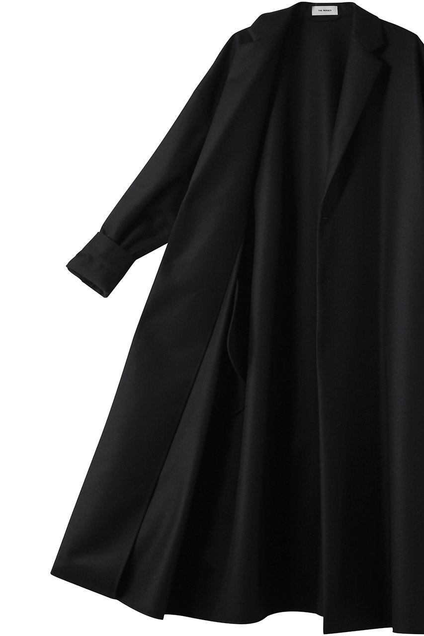 THE RERACS(ザ・リラクス)｜ノッチドラペルシャツコート/ブラック の