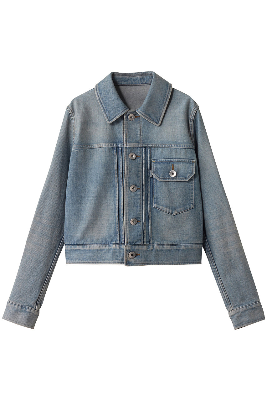 THE RERACS タイトフィットショートJEANジャケット (ブリーチライトブルー, 2(38)) ザ・リラクス ELLE SHOP THE RERACS タイトフィットショートJEANジャケット (ブリーチライトブルー, 2(38)) ザ・リラクス ELLE SHOP