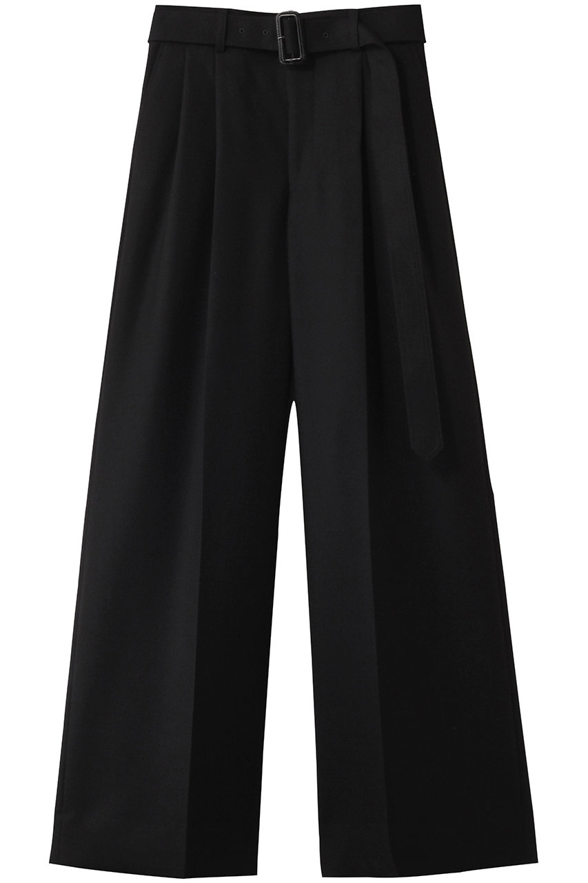 THE RERACS 2タックベルテッドパンツ (ブラック, 1(36)) ザ・リラクス ELLE SHOP THE RERACS 2タックベルテッドパンツ (ブラック, 1(36)) ザ・リラクス ELLE SHOP