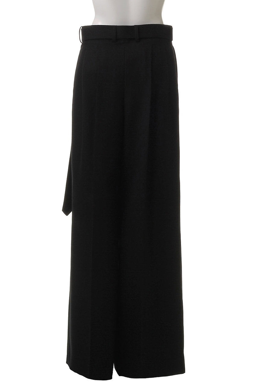 THE RERACS(ザ・リラクス)｜2タックベルテッドパンツ/ブラック の通販