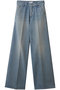 ブリーチライトブルー ワイドバレルデニムパンツ ザ・リラクス/THE RERACS ブリーチライトブルー