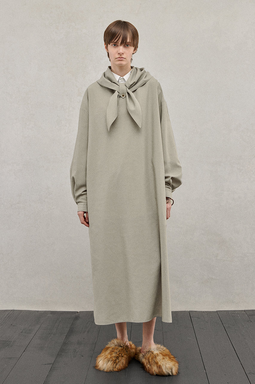 THE RERACS(ザ・リラクス)｜スカーフドレス/グレージュ の通販