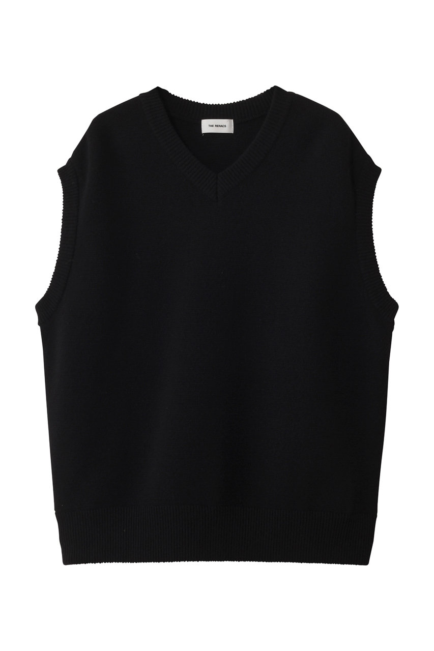THE RERACS Vネックニットベスト (ブラック, 0(FR)) ザ・リラクス ELLE SHOP THE RERACS Vネックニットベスト (ブラック, 0(FR)) ザ・リラクス ELLE SHOP