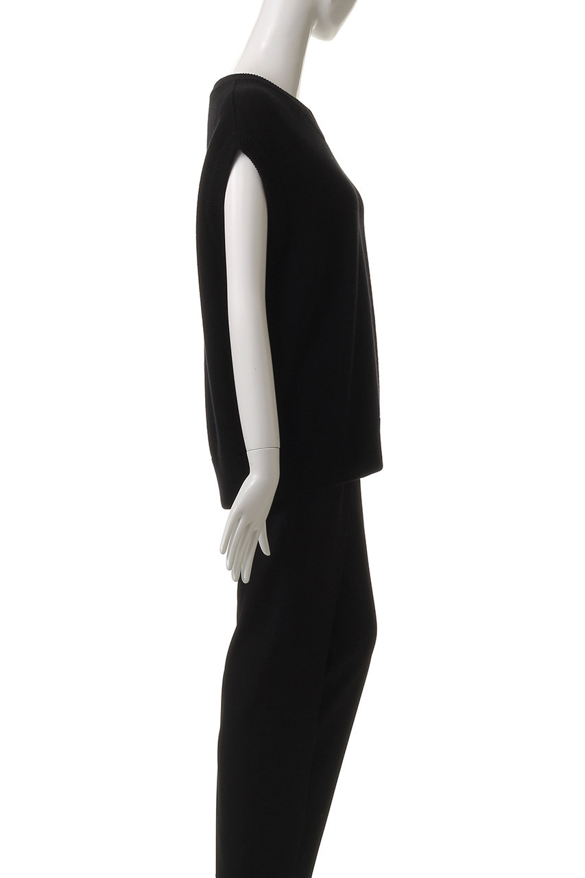 THE RERACS(ザ・リラクス)｜Vネックニットベスト/ブラック の通販