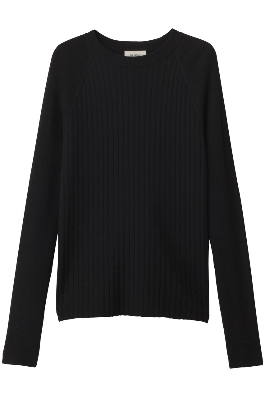 THE RERACS リブニットロングスリーブプルオーバー (ブラック, 2(38)) ザ・リラクス ELLE SHOP THE RERACS リブニットロングスリーブプルオーバー (ブラック, 2(38)) ザ・リラクス ELLE SHOP