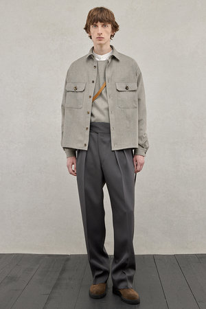 THE RERACS 24SS 46 タグ付き スタンドカラービッグブルゾン THE RERACS 24SS 46 タグ付き スタンドカラービッグブルゾン