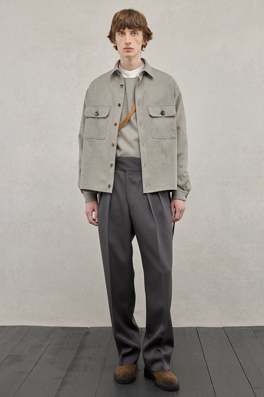 THE RERACS(ザ・リラクス)｜【MEN】CPO ショートシャツ/グレージュ の