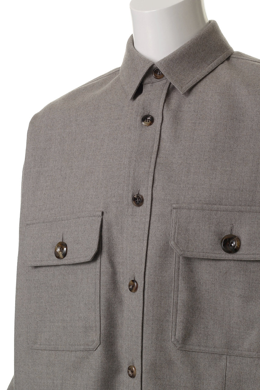 THE RERACS(ザ・リラクス)｜【MEN】CPO ショートシャツ/グレージュ の