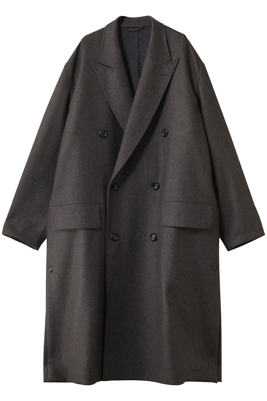 THE RERACS 【MEN】ダブルピークドイージーコート (グレーブラウン, 6(48)) ザ・リラクス ELLE SHOP THE RERACS 【MEN】ダブルピークドイージーコート (グレーブラウン, 6(48)) ザ・リラクス ELLE SHOP
