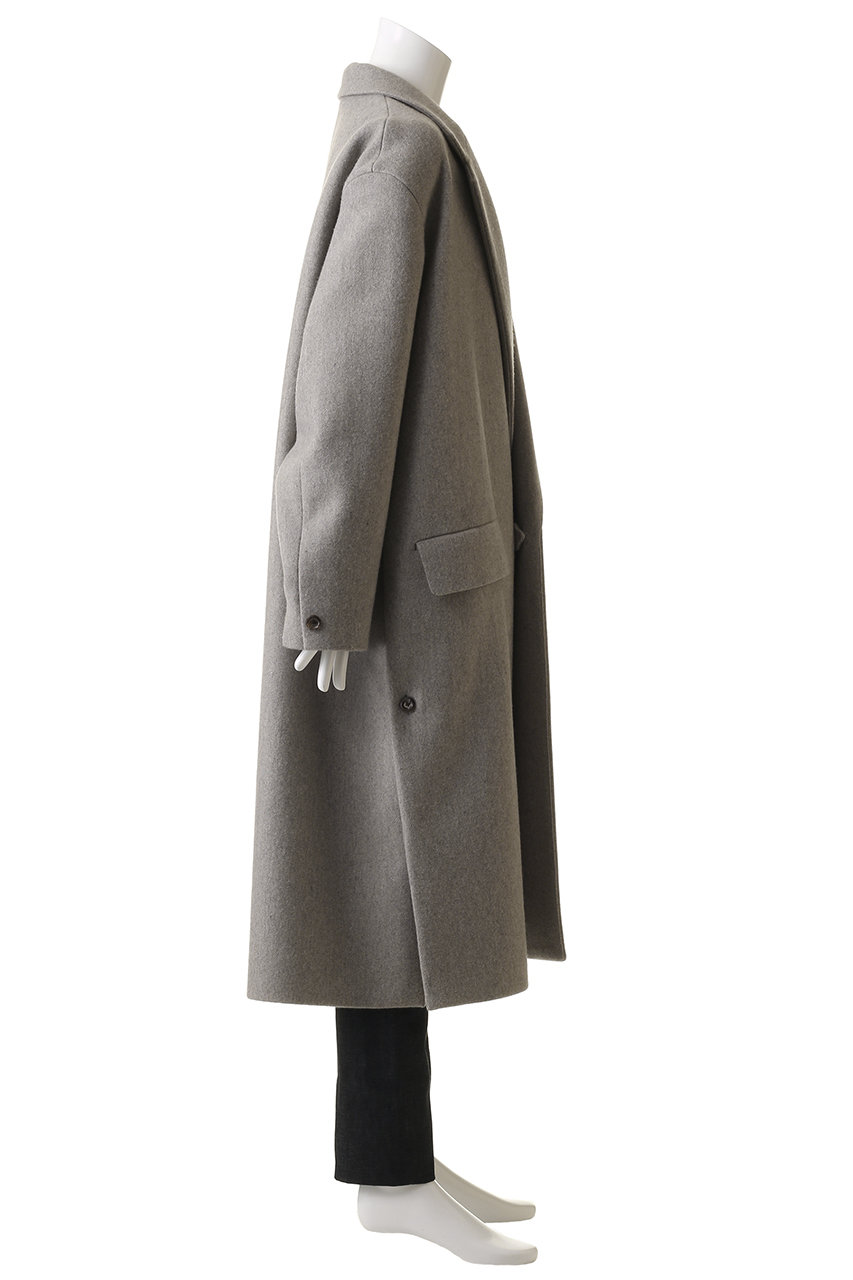 【新品未使用】THE RERACS リラクス ノーカラーロングコート 21AW ☆21ss THE RERACS リラクス バルカラーコート ジャケット
