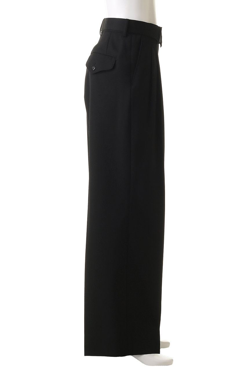 THE RERACS(ザ・リラクス)｜【MEN】2タックベルテッドパンツ/ブラック