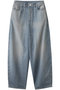 【MEN】デニムバレルパンツ ザ・リラクス/THE RERACS ブリーチライトブルー