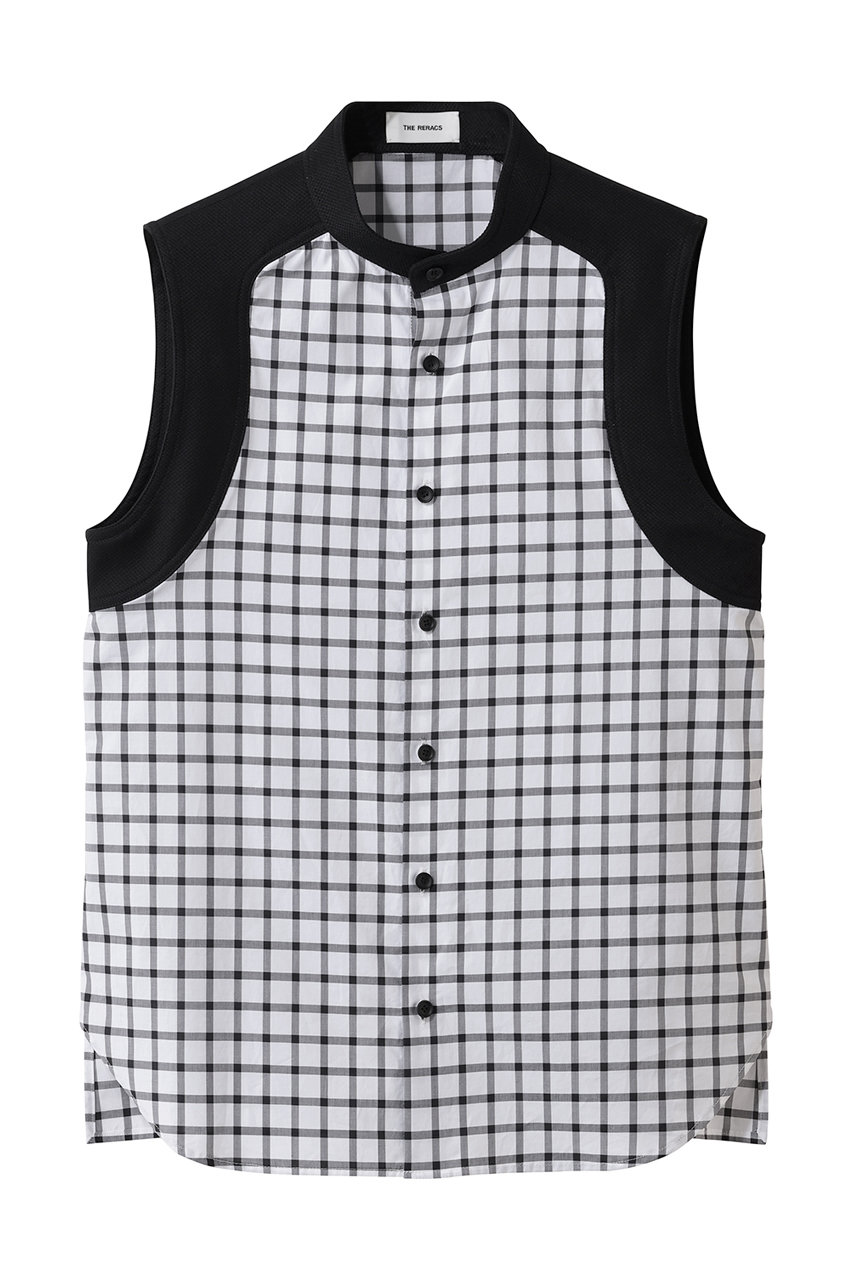 ザ・リラクス/THE RERACSの【予約販売】バンドカラースリーブレスシャツ(ウィリアムチェックXL/26SS-REBL-485L-2-J)