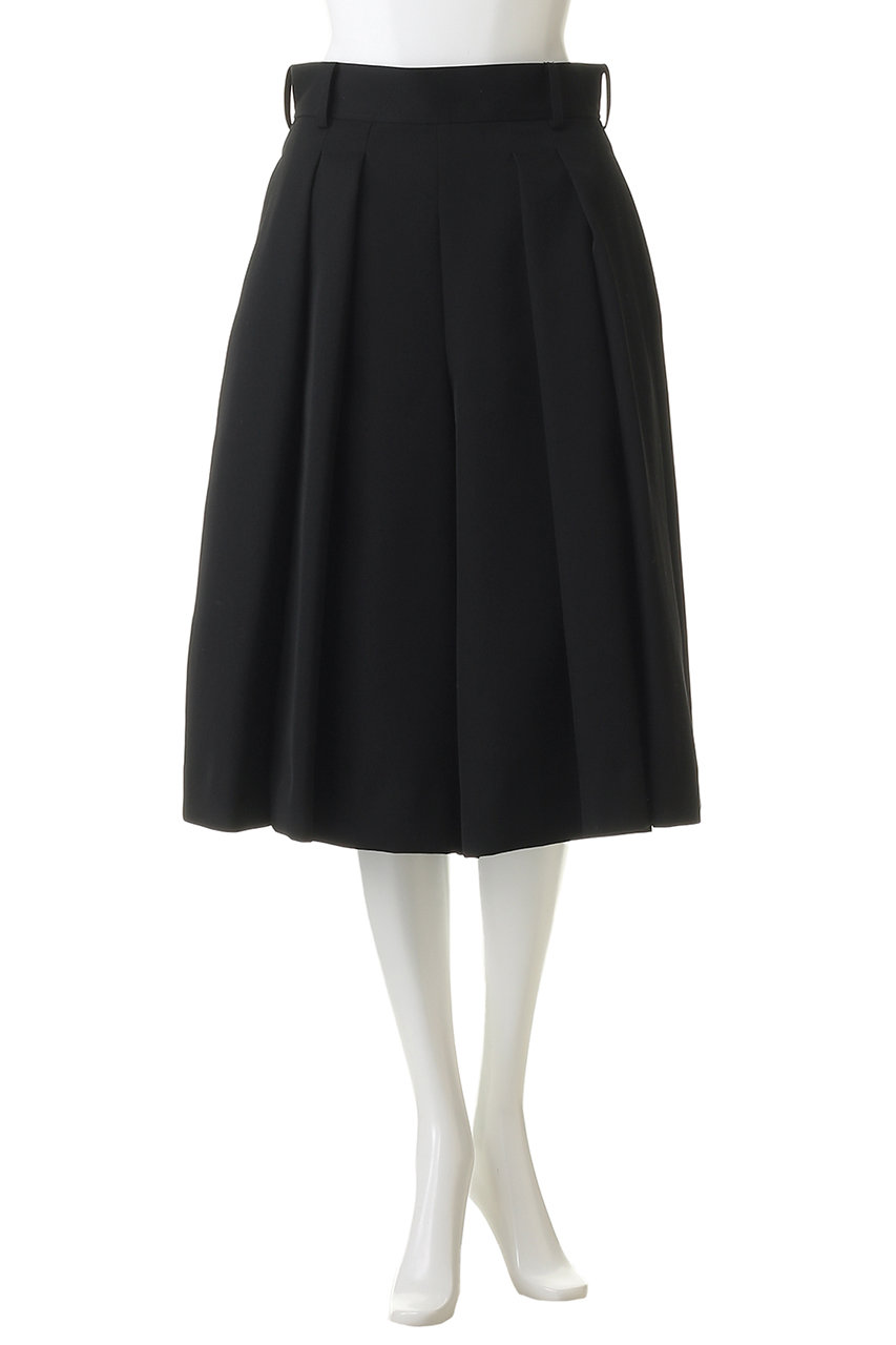 THE RERACS(ザ・リラクス)｜ディープタックキュロットパンツ/ブラック