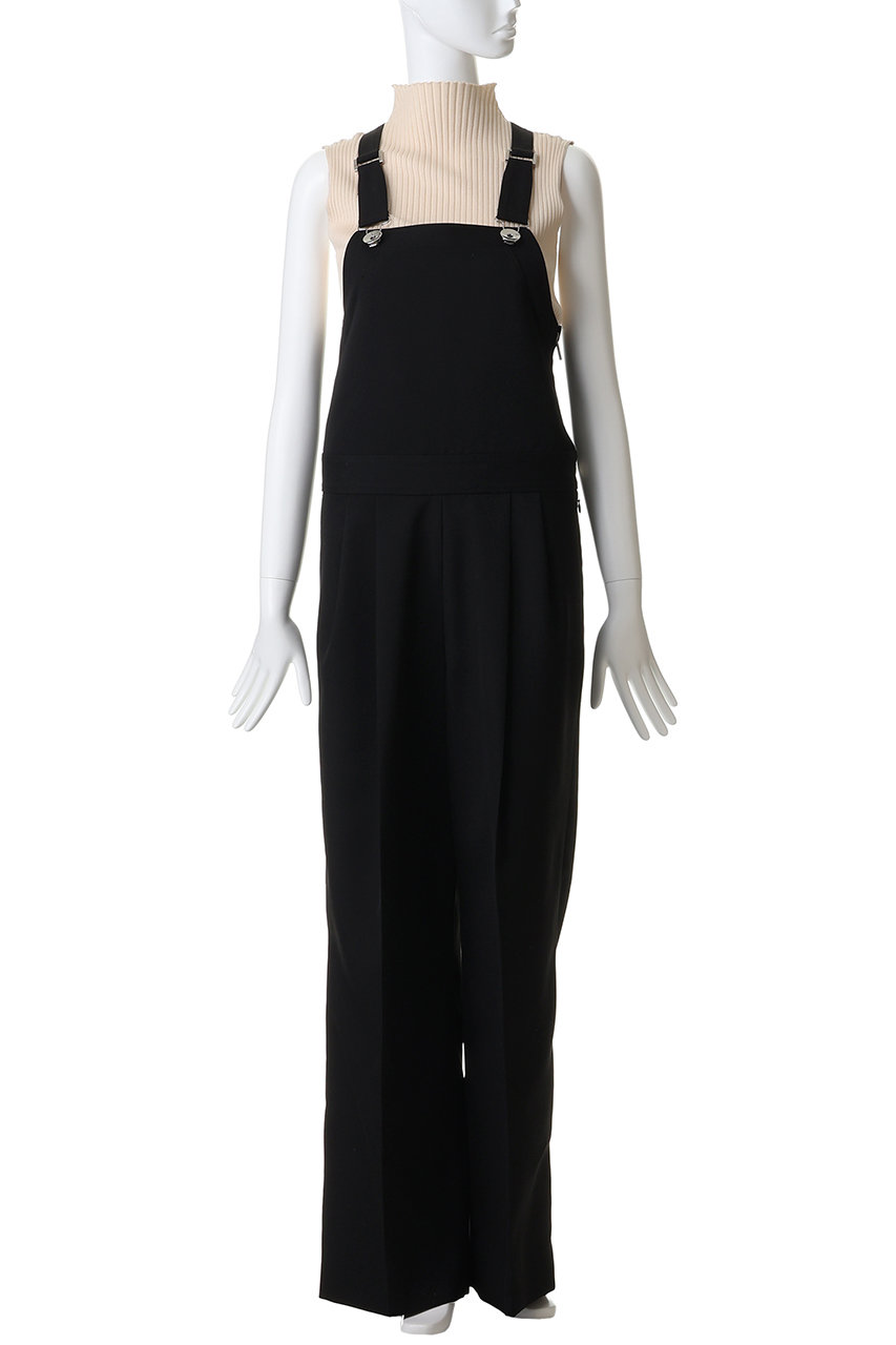 THE RERACS(ザ・リラクス)｜ジップアップサロペット/ブラック の通販