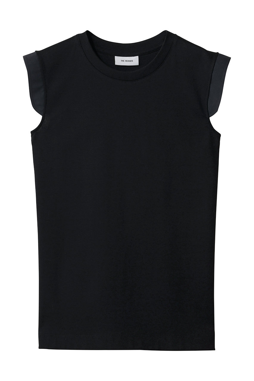 ザ・リラクス/THE RERACSの【予約販売】ショルダースイッチングタンクトップ(ブラック×ブラック/26SS-RECS-532L-J)