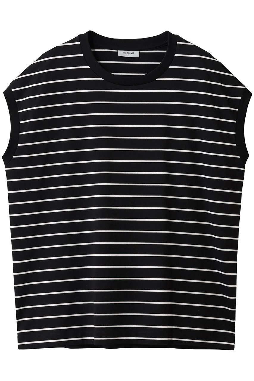 ザ・リラクス/THE RERACSの【予約販売】ボーダースリーブレスTシャツ(ワイドボーダー/26SS-RECS-534L-2-J)