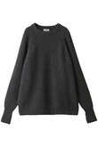 ラグランクルーネックルーズニットプルオーバー
