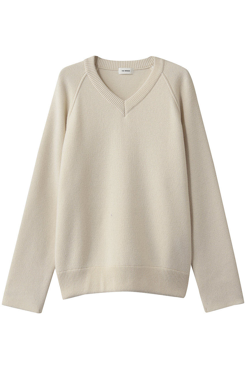 ザ・リラクス/THE RERACSの【予約販売】【MEN】ラグランVネックニットプルオーバー(エクリュ/26FW-REKN-410-J)