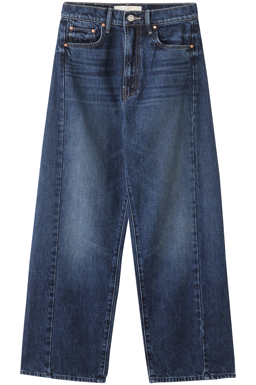 MOTHER THE HALF PIPE ANKLE FRAY ワイドカーブデニム (DYT) (ブルー, 23) マザー ELLE SHOP MOTHER THE HALF PIPE ANKLE FRAY ワイドカーブデニム (DYT) (ブルー, 23) マザー ELLE SHOP