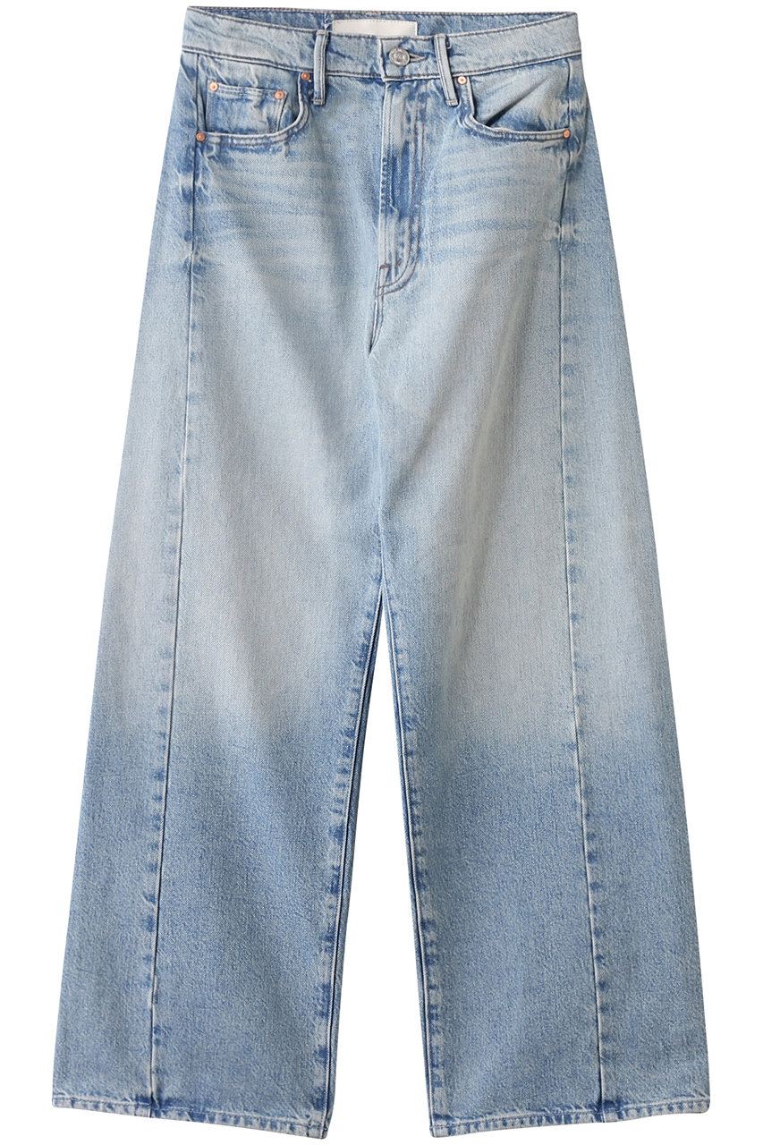 MOTHER THE HALF PIPE ANKLE FRAY ワイドカーブデニム (TRL) (ライトブルー, 25) マザー ELLE SHOP MOTHER THE HALF PIPE ANKLE FRAY ワイドカーブデニム (TRL) (ライトブルー, 25) マザー ELLE SHOP