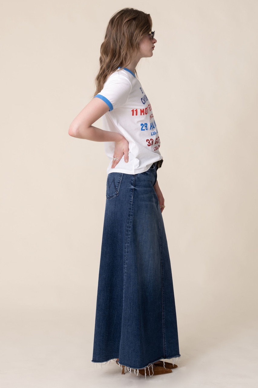 MOTHER(マザー)｜【日本限定】THE CIRCLE MAXI FRAY SKIRT デニム