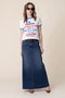 【日本別注】THE CIRCLE MAXI FRAY SKIRT デニムマキシスカート (FMH) マザー/MOTHER