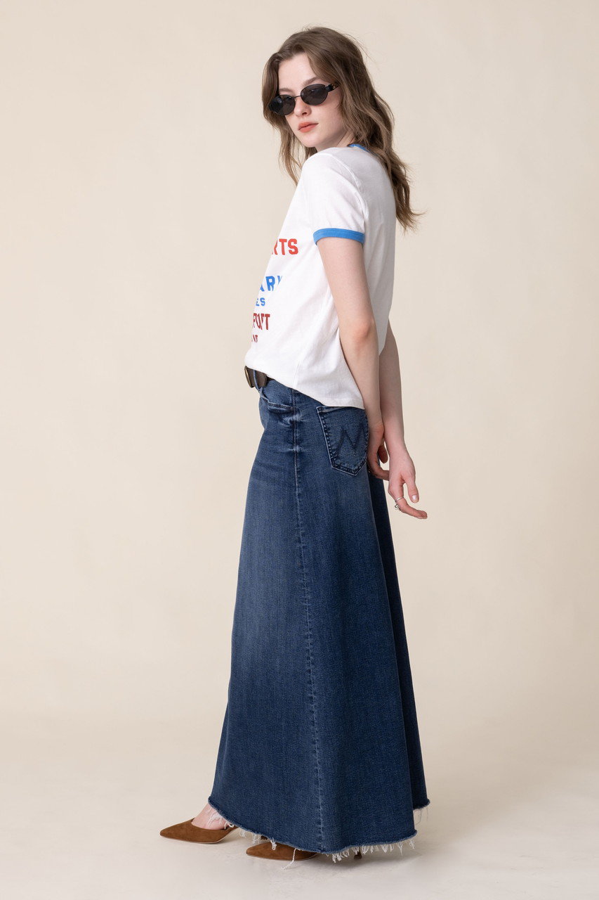 MOTHER(マザー)｜【日本別注】THE CIRCLE MAXI FRAY SKIRT デニム