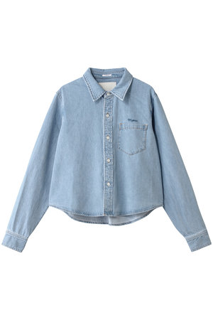 マザー/MOTHERのTHE HONOR ROLL クロップドデニムシャツ (GNS)(110400/110403)