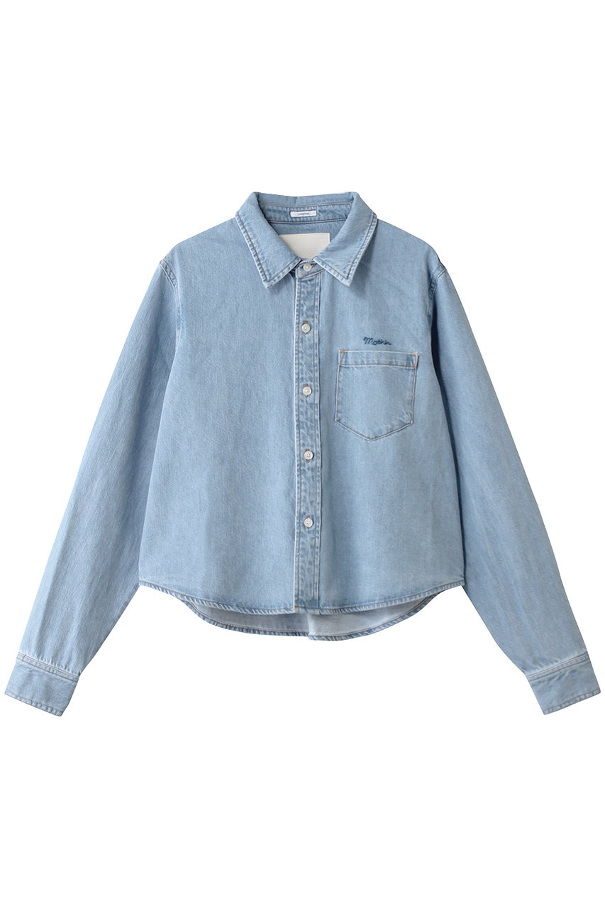 マザー/MOTHERのTHE HONOR ROLL クロップドデニムシャツ (GNS)(ライトブルー/9910700303)