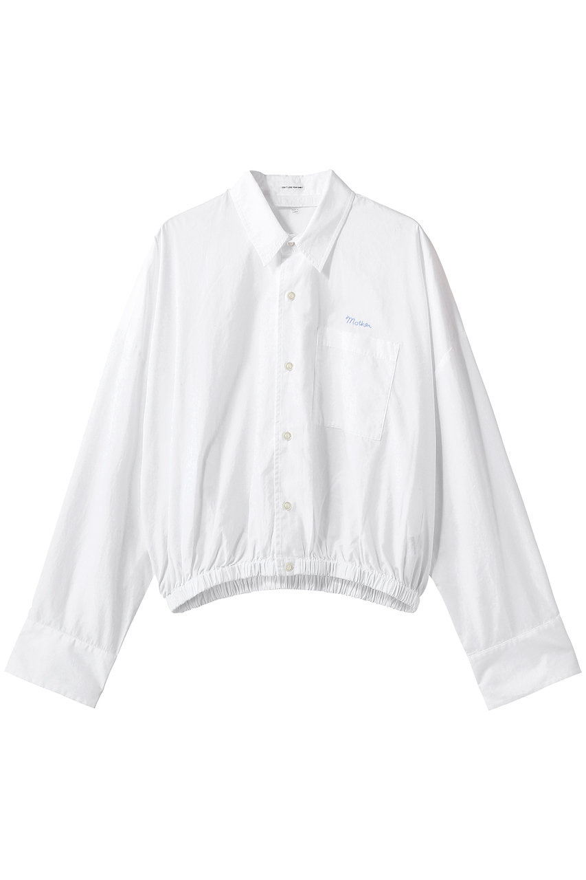 マザー/MOTHERのTHE SCRUNCHIE FRENCHIE クロップドシャツ (WHT)(ホワイト/9910700304)