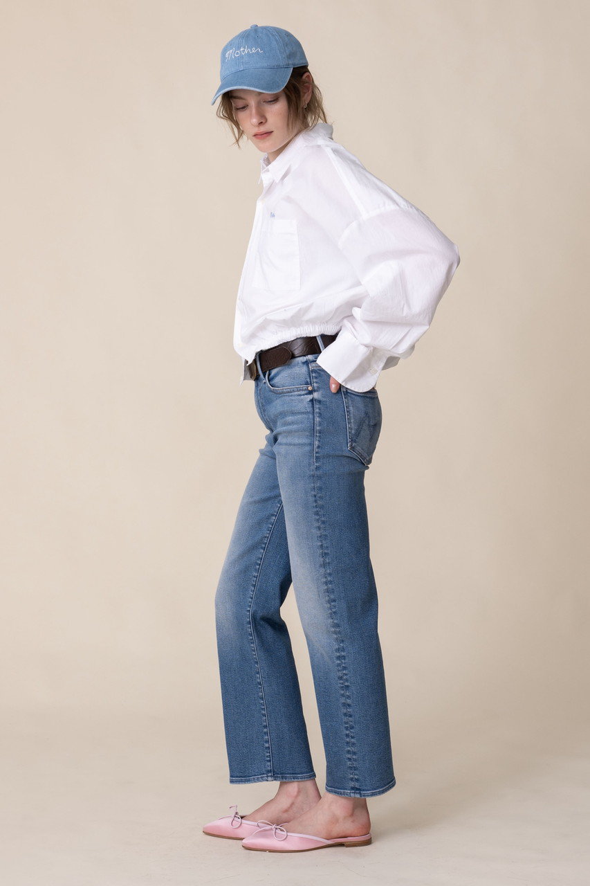MOTHER(マザー)|THE SCRUNCHIE FRENCHIE クロップドシャツ (WHT MOTHER(マザー)|THE SCRUNCHIE FRENCHIE クロップドシャツ (WHT