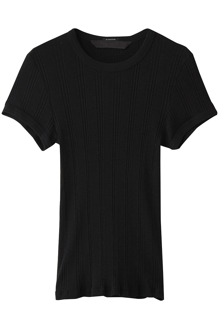 マザー/MOTHERのTHE ITTY BITTY RINGER ハーフスリーブTシャツ（BLK）(ブラック/9910900457)