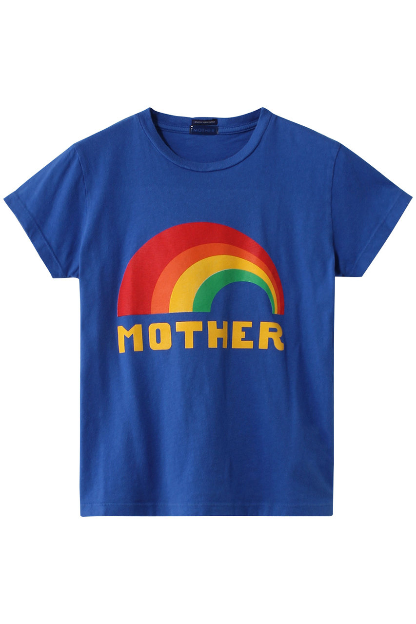 MOTHER MOTHER レインボープリントTシャツ (ブルー, S) マザー ELLE SHOP