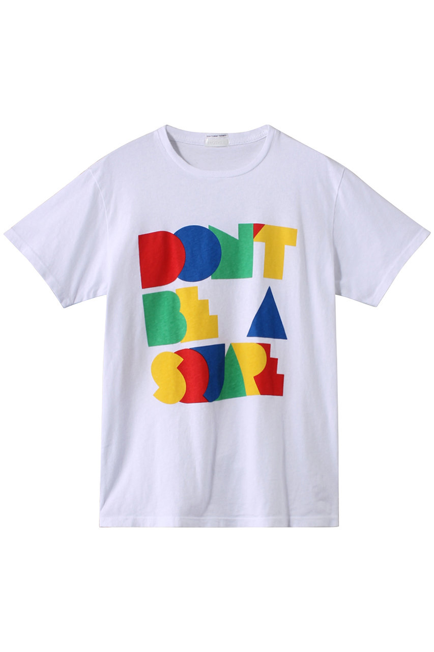 MOTHER DONT BE A SQUARE プリントTシャツ (ホワイト, XS) マザー ELLE SHOP