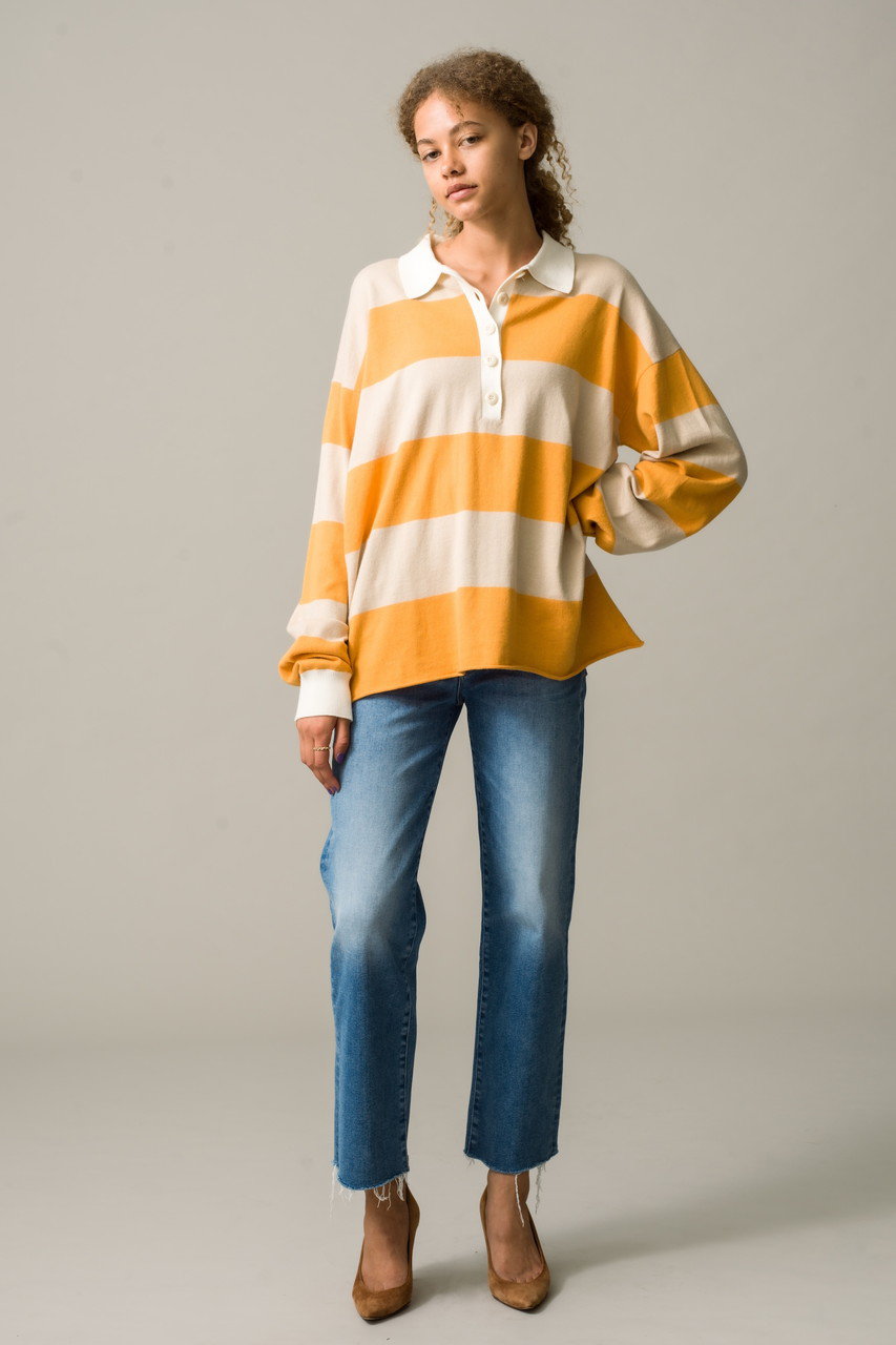 MOTHER(マザー)｜THE MID RISE RAMBLER ZIP ANKLE FRAY ストレートデニム(EJR)/ライトブルー  の通販｜ELLESHOP・(エル・ショップ)