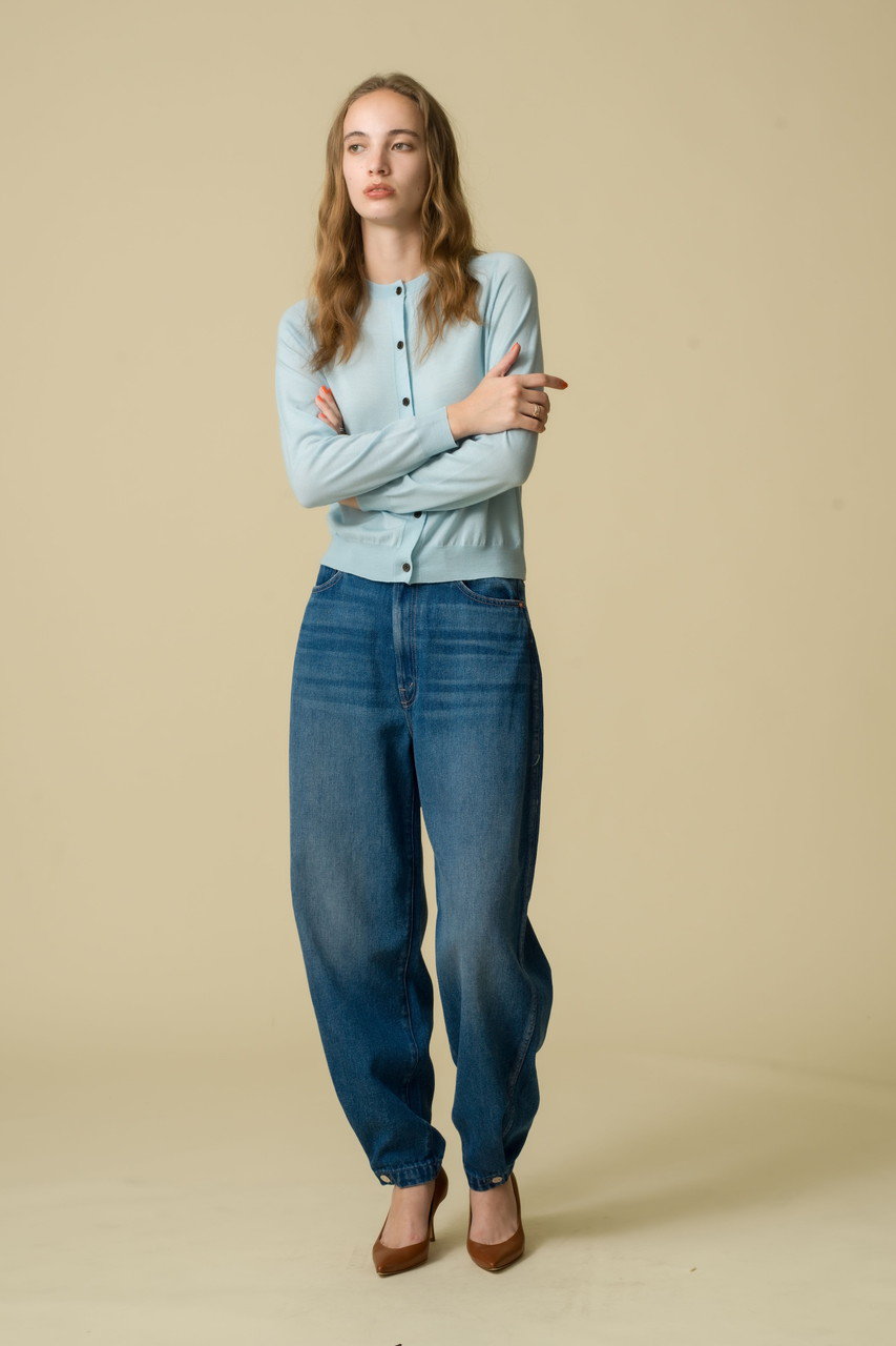 MOTHER(マザー)｜THE CHUTE FLOOD ハイウエストジョガーデニム (BGR