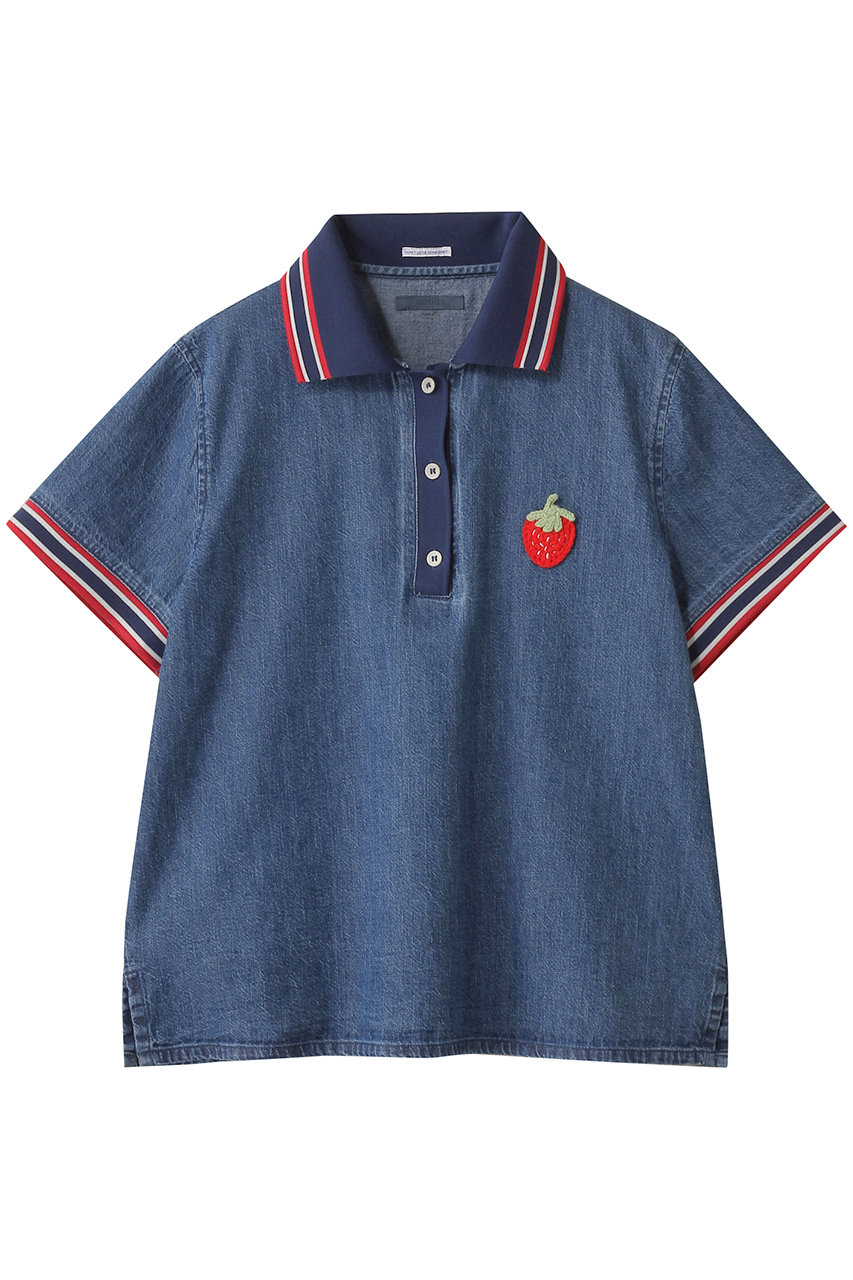 MOTHER THE SPECTATOR ポロカラーデニムトップス (LWB) (ブルー, XS) マザー ELLE SHOP MOTHER THE SPECTATOR ポロカラーデニムトップス (LWB) (ブルー, XS) マザー ELLE SHOP