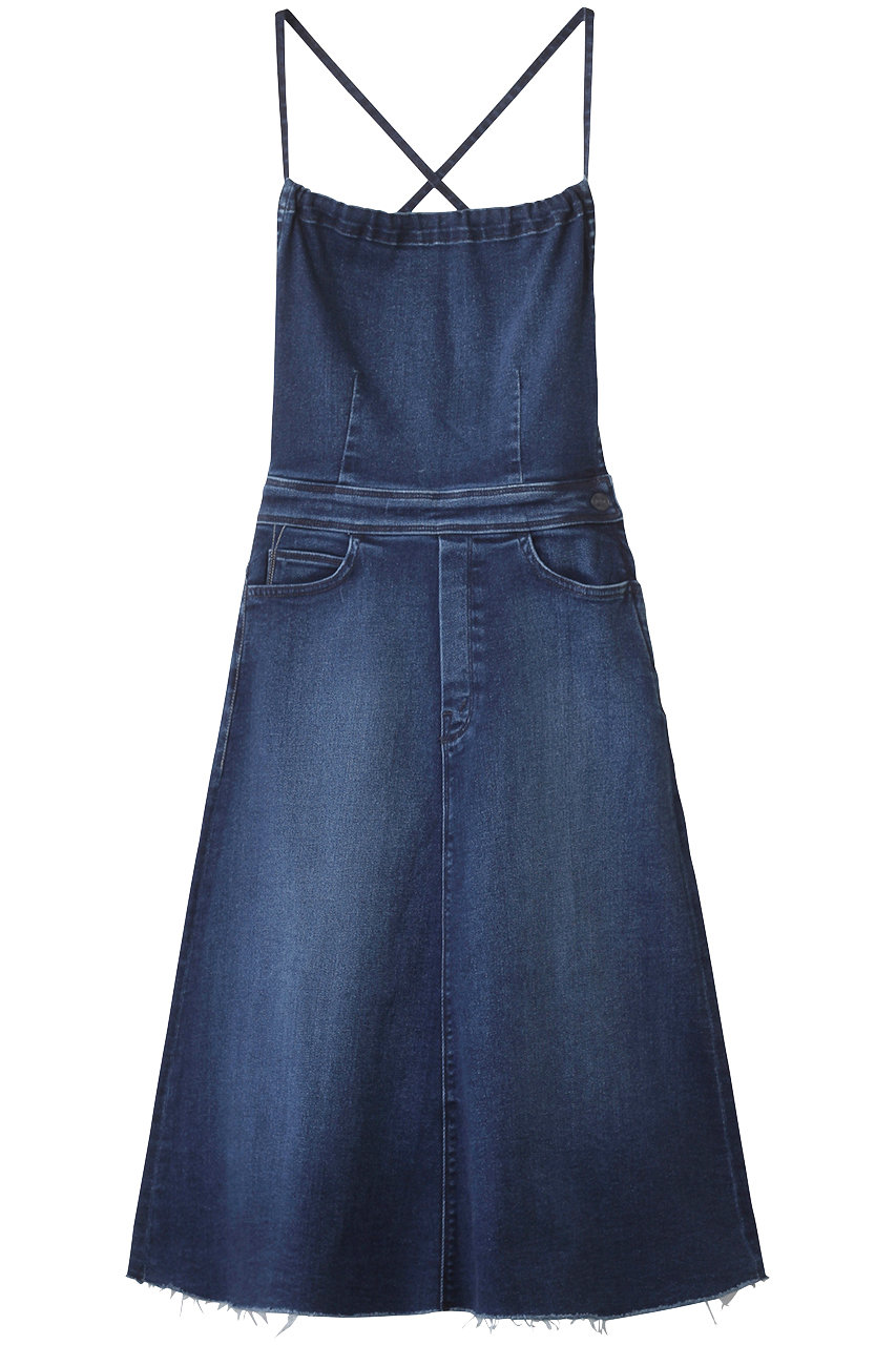 MOTHER THE BACK MIDI DRESS キャミソールデニムワンピース (HCM) (ブルー, 24) マザー ELLE SHOP MOTHER THE BACK MIDI DRESS キャミソールデニムワンピース (HCM) (ブルー, 24) マザー ELLE SHOP