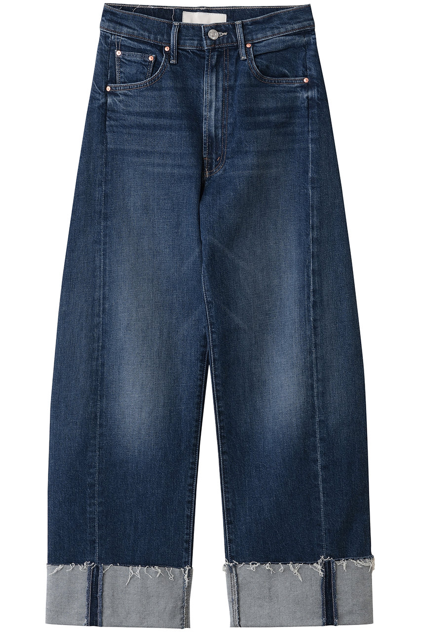 MOTHER THE HALF-PIPE ANKLE CUFF FRAY ロールアップデニム (PFI) (ブルー, 26) マザー ELLE SHOP MOTHER THE HALF-PIPE ANKLE CUFF FRAY ロールアップデニム (PFI) (ブルー, 26) マザー ELLE SHOP