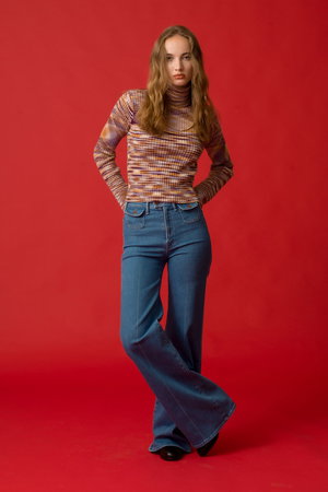 マザー/MOTHERのPOCKT FLAP HUSTLER ROLLR HEEL ハイウエストフレアデニム (TDJ)(110600/110604)