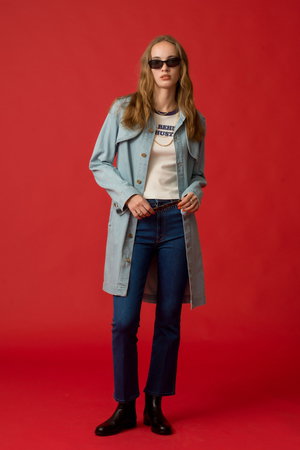 マザー/MOTHERのTHE STREAKER デニムロングシャツ (GRQ)(110400/110403)