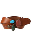THE JEWELRY BOX カラーストーンバックルベルト (BRW)
