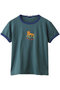 【LIL】THE GOODIE RINGER ライオンプリント リンガーTシャツ (LLN) マザー/MOTHER ブルー