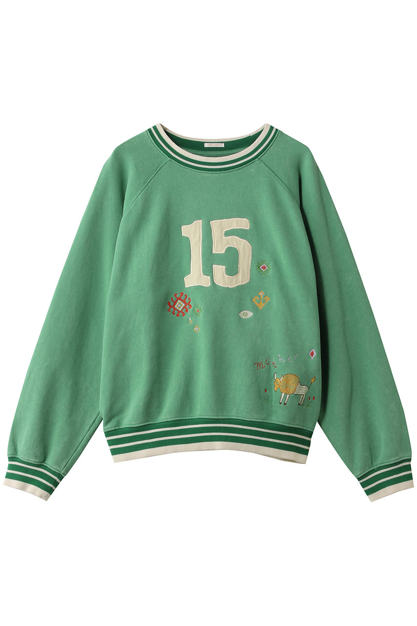 マザー/MOTHERのTHE BIG SPORT ナンバー スウェットプルオーバー (MRF)(グリーン/4310900012)