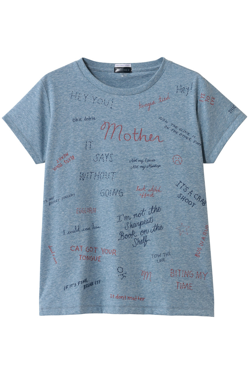 マザー/MOTHERのTHE BOXY GOODIE GOODIE ロゴプリントTシャツ (TNT)(グレー/4310900025)