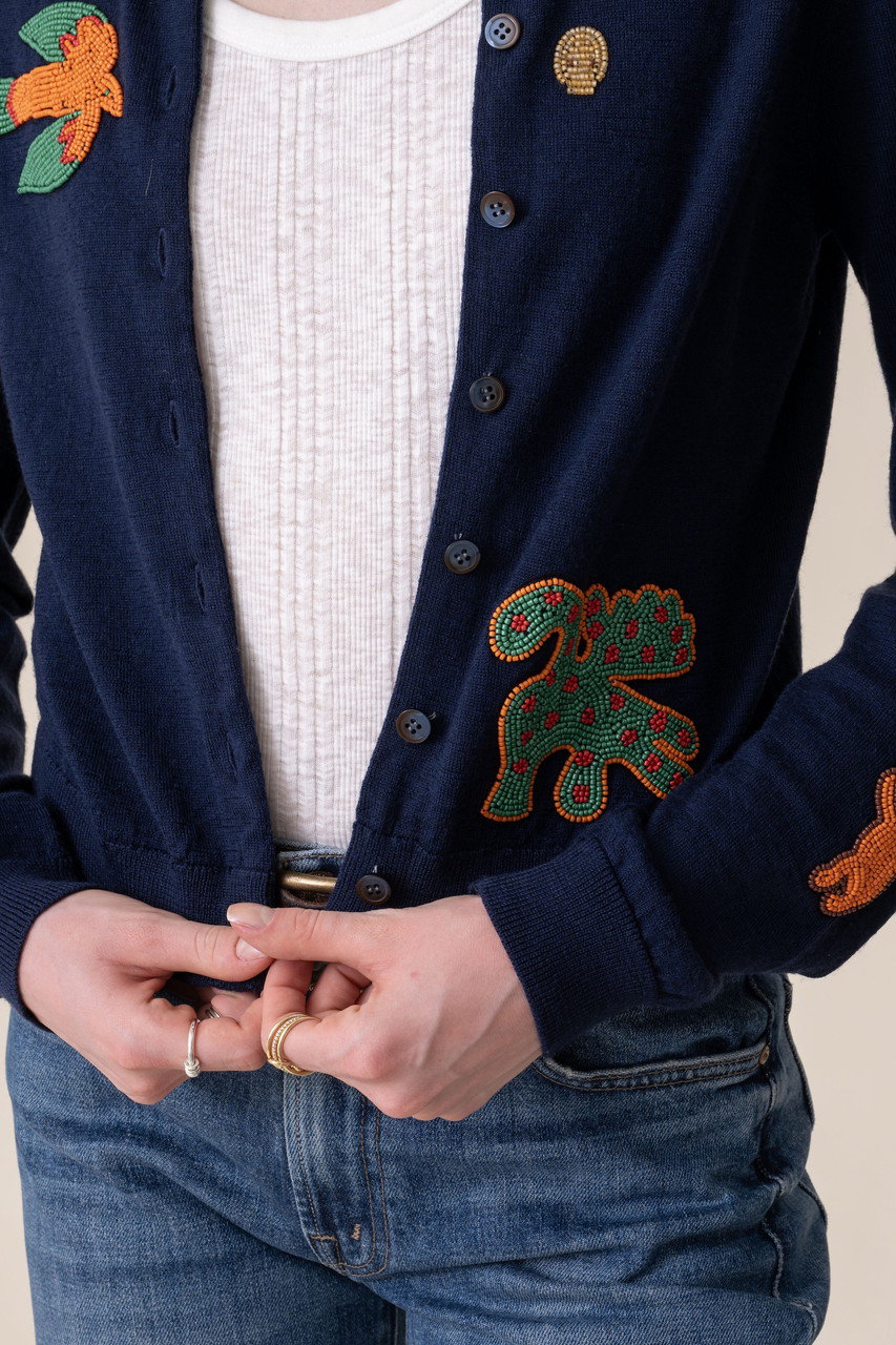 MOTHER(マザー)｜THE RACQUET CARDIGAN モチーフカーディガン (RLC
