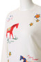 THE PEASANT POET ホースモチーフ刺しゅう ロングTシャツ (WHE) マザー/MOTHER