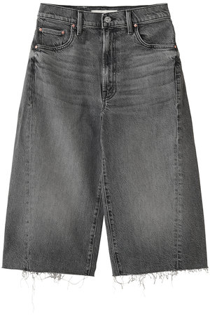 マザー/MOTHERのTHE WHOLE LOT ZIP TWIST FRAY グレーウォッシュハーフデニム (AIT)(110600/110604)